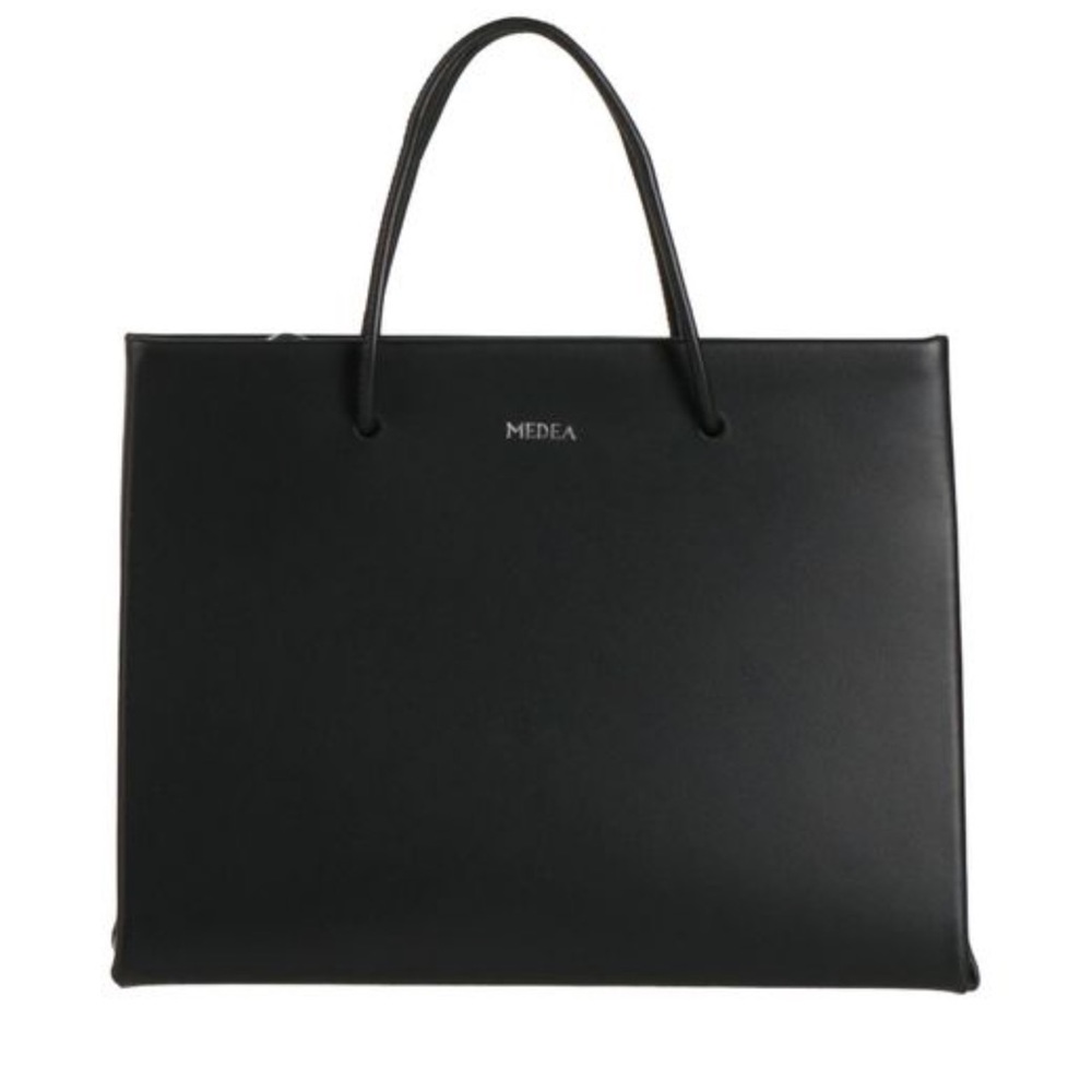 Medea Hanna tote handbag apple skin-Black color